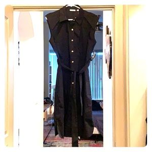 black button up dress